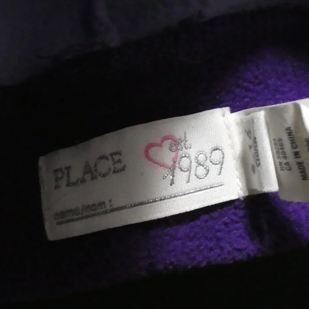 CHILDREN'S PLACE | 8-14 | Lilac and Purple Fleece Hat With Pom Pom - Picture 9 of 9